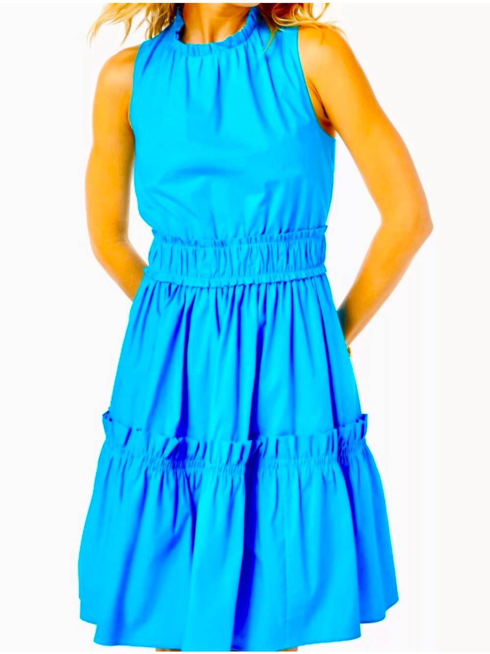 Lilly Pulitzer Bright Blue Elina Sleeveless Midi Dress